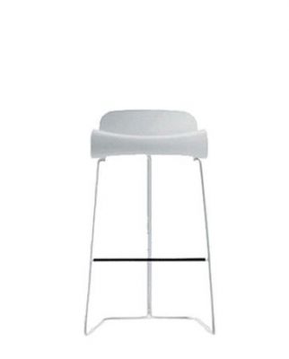 KRISTALIA - TABOURET BCN FIXE H 66CM - Blanc pied blanc