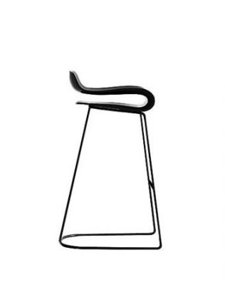 KRISTALIA - TABOURET BCN FIXE H 66CM - Noir pied noir
