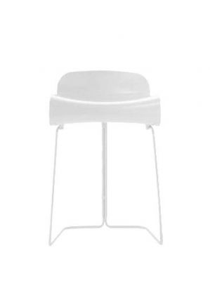 KRISTALIA - TABOURET BCN FIXE H 50CM - Blanc pied blanc