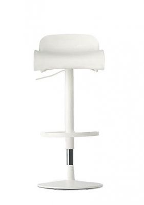KRISTALIA - TABOURET BCN REGLABLE H 67-80CM PIETEMENT TULIPE - Blanc