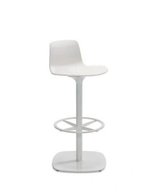 ENEA - TABOURET LOTTUS PIED CENTRAL Laqu� - Blanc