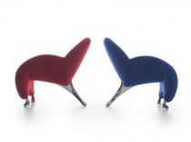Leolux-Papageno-fauteuil-rood-en-blauw-side