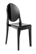 Lot de 2 chaises Victoria Ghost - Kartell - Noir brillant