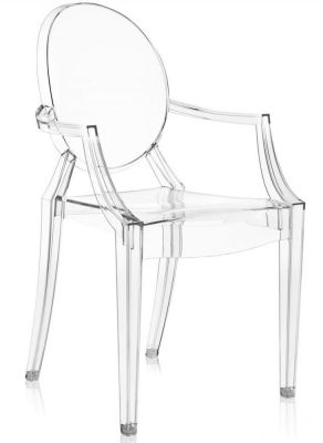 Lot de 4 fauteuils Louis Ghost - Cristal - Kartell