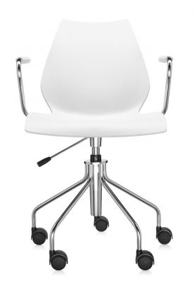 Fauteuil Maui - Pivotant r�glable - Kartell - Blanc zinc