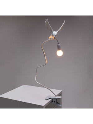 Lampe oiseau atterrissage avec pince - Seletti