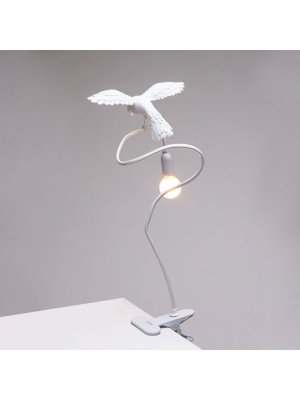 Lampe oiseau avec pince vol - Seletti