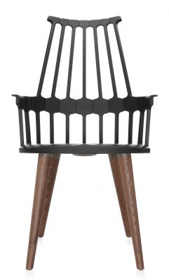 LOT DE 2 FAUTEUILS COMBACK KARTELL - Pieds bois 