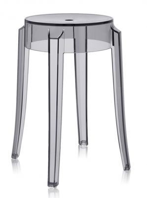 Lot de 2 tabourets Charles Ghost H46 - Kartell - Fum�