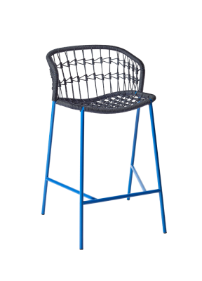 Tabouret Emilie H65 - Structure olivia Corde verde militare - Castil
