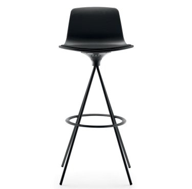 TABOURET LOTTUS 4 PIEDS H75 - Blanc pieds laqu�s blanc