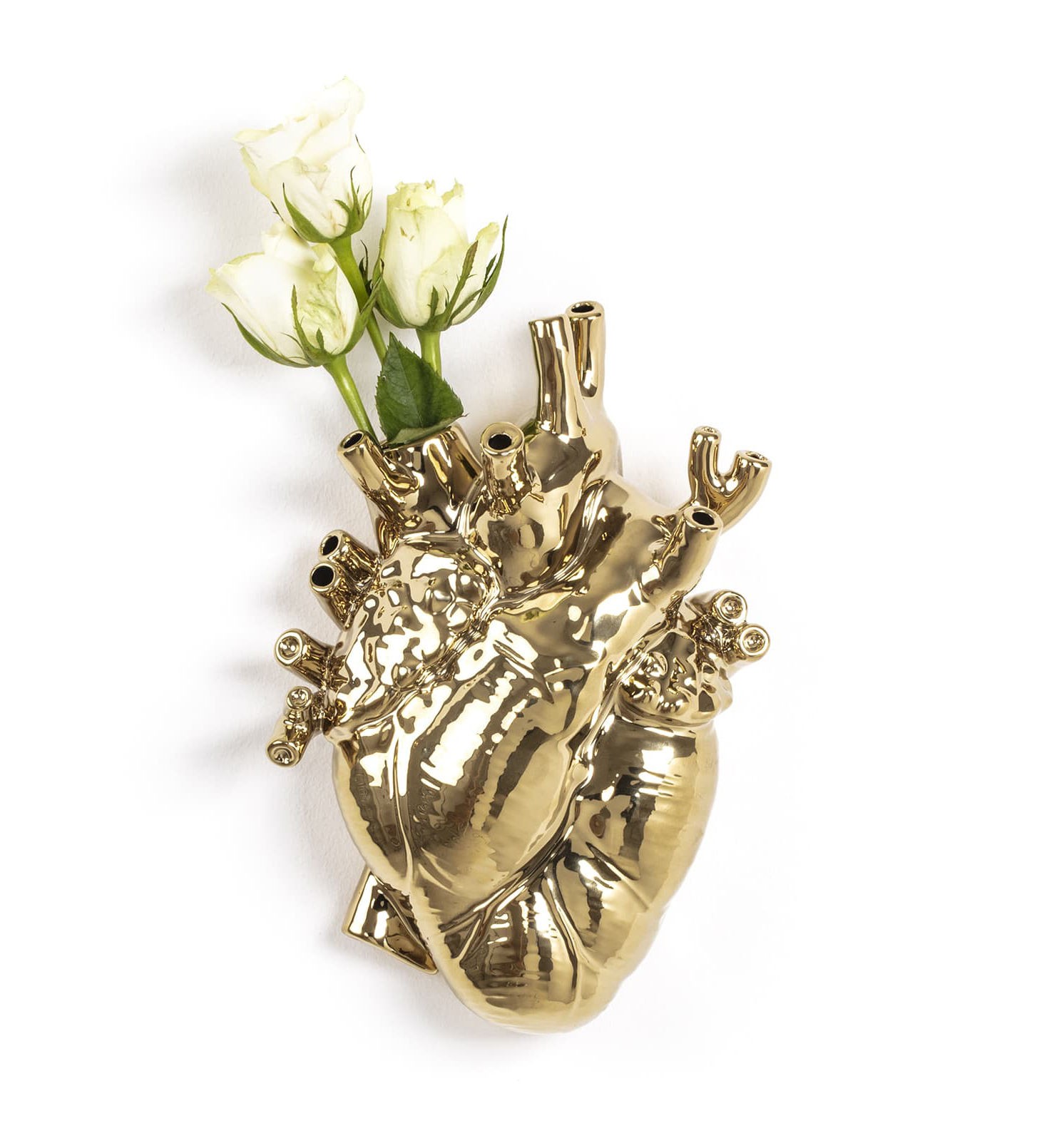 Vase porcelaine de paris, bayeux hauteur 27.5 cm, décor chinois Vase coeur Love in Bloom - Seletti